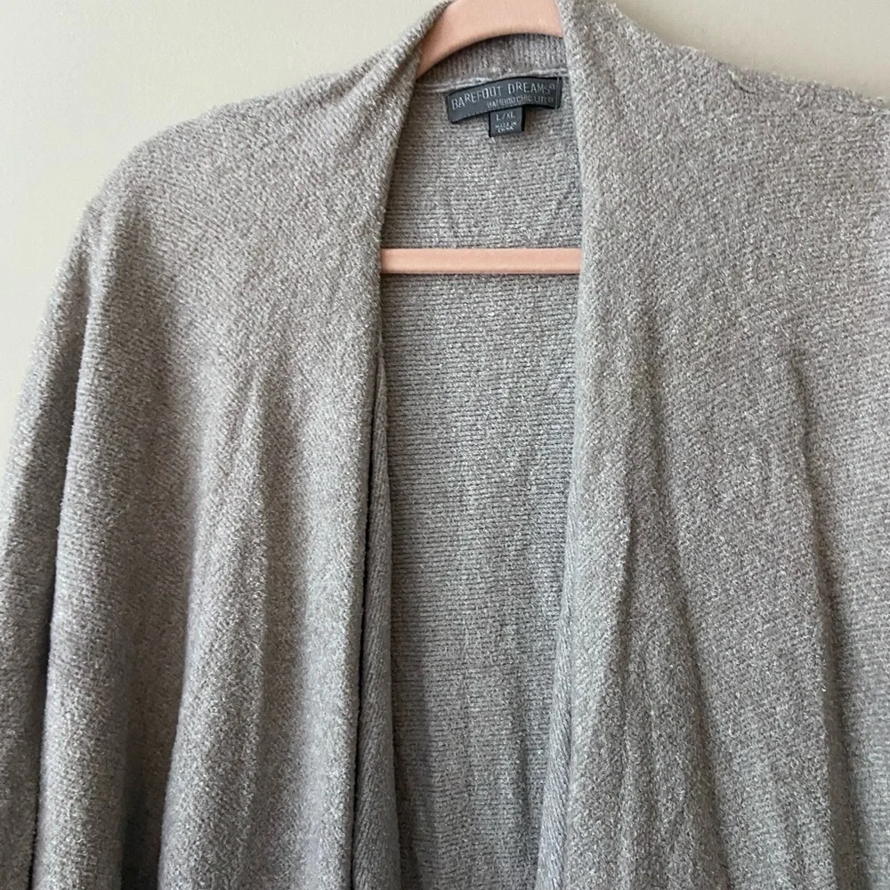 Barefoot Dream Bamboo Chic Lite Cardigan Gray Size L/XL EUC T789 - Picture 3 of 5